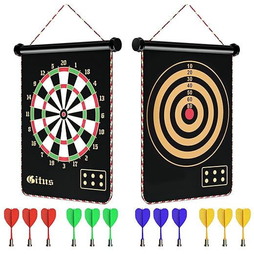 Gitus Magnetic Dart Board Indoor Outdoor Games for Kids with 12 Darts, Gifts for Teenage Boys Teen Boys Gifts Ideas Toys Gifts for 8 9 10 11 12 13 Year Old Boys Game Room Decor