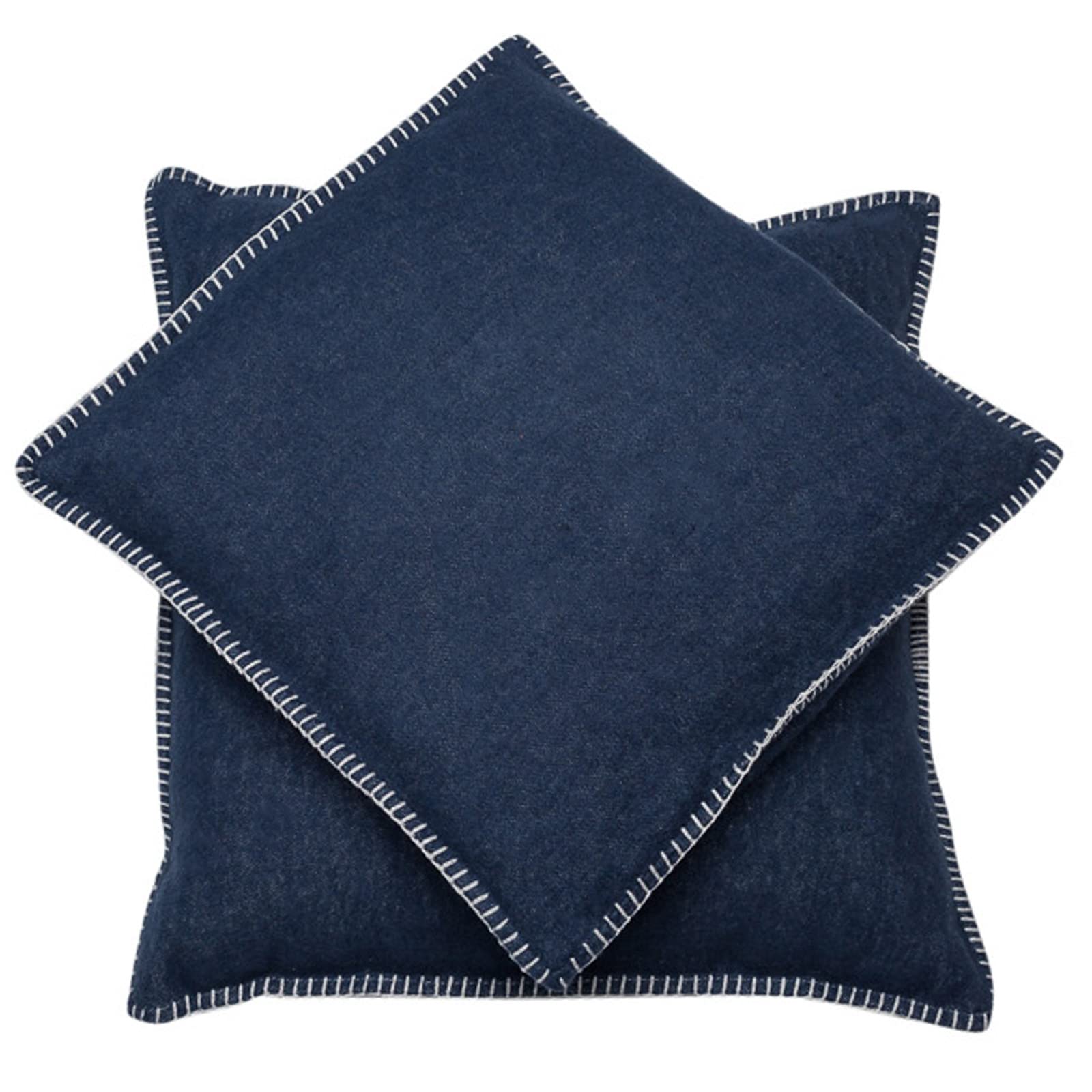 David Fussenegger Cushion Cover Marine Decorative Cotton Fluffy Soft 50 x 50 cm, Navy, 50 x 50 cm (Pack of 1)