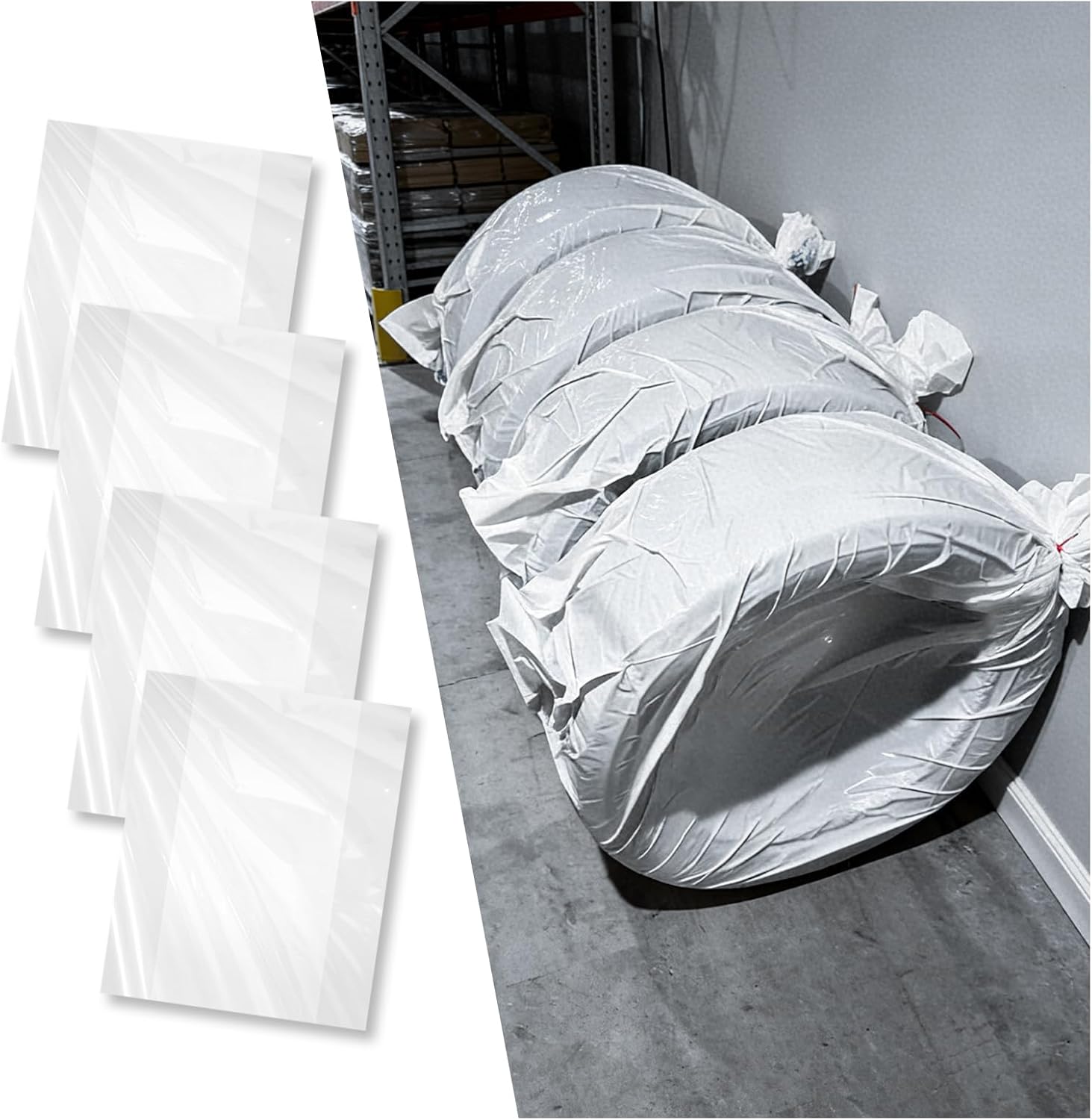 4PCS Extra Large Tire Bags for Storage,LDPE Car Tire Storage Bags Provides Dust & Waterproof Protection,Tear-Resistant Tires Covers as Wheel Storages Bag for Transportation