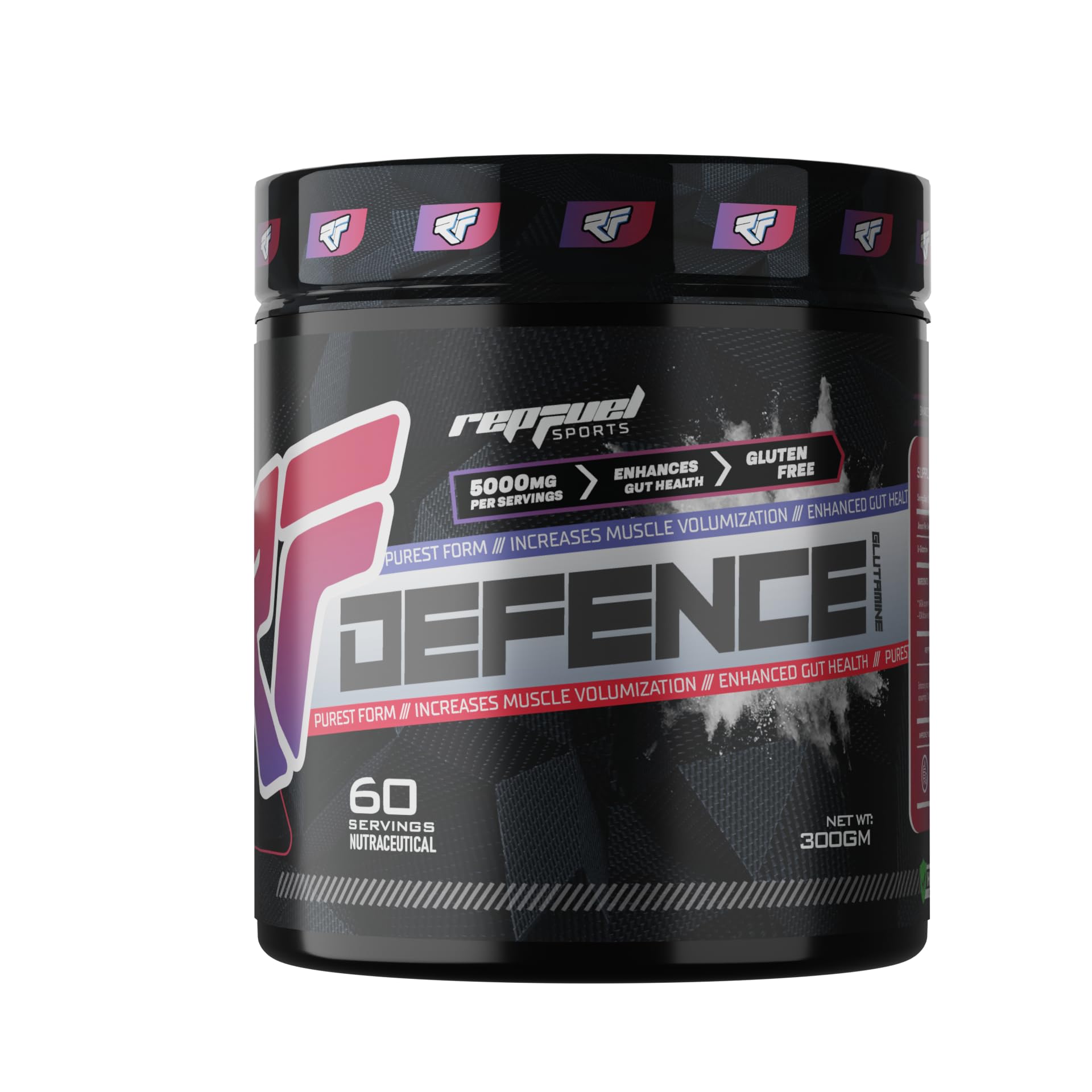 Repfuel Sports Defence Glutamine Powder | 5000 mg Glutamine per serve | Unflavoured | 300g | 60 Servings | Purest Form | Enhances Gut Health | Gluten Free | Amino Acid Support & Muscle Recovery-image-10