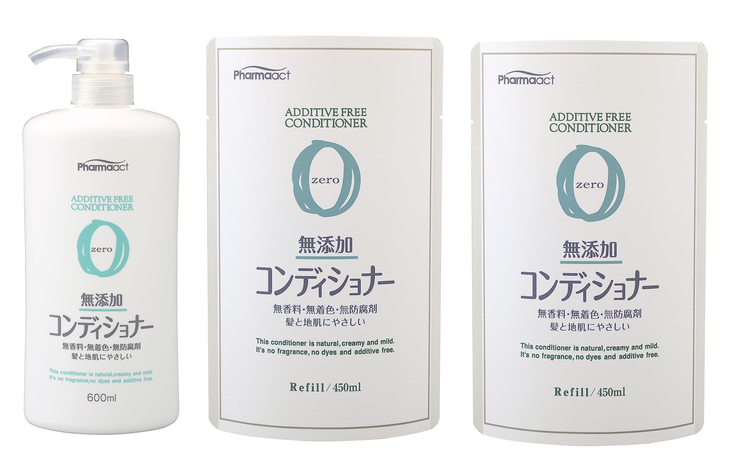 Amazon | 熊野油脂 ファーマアクト 無添加 コンディショナー 600ml+替