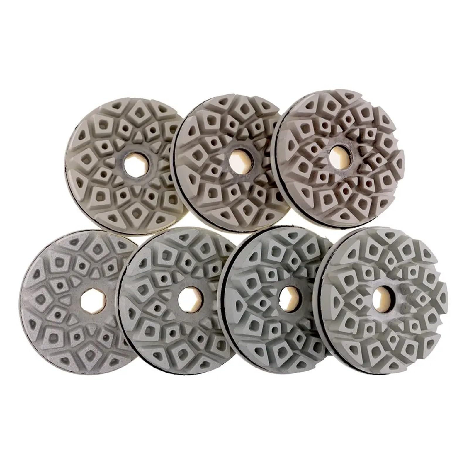 7 Almohadillas de Pulido de 5 Pulgadas con Borde de Caracol, 125 mm, for Granito, hormigón, mármol, máquina automática(1500)