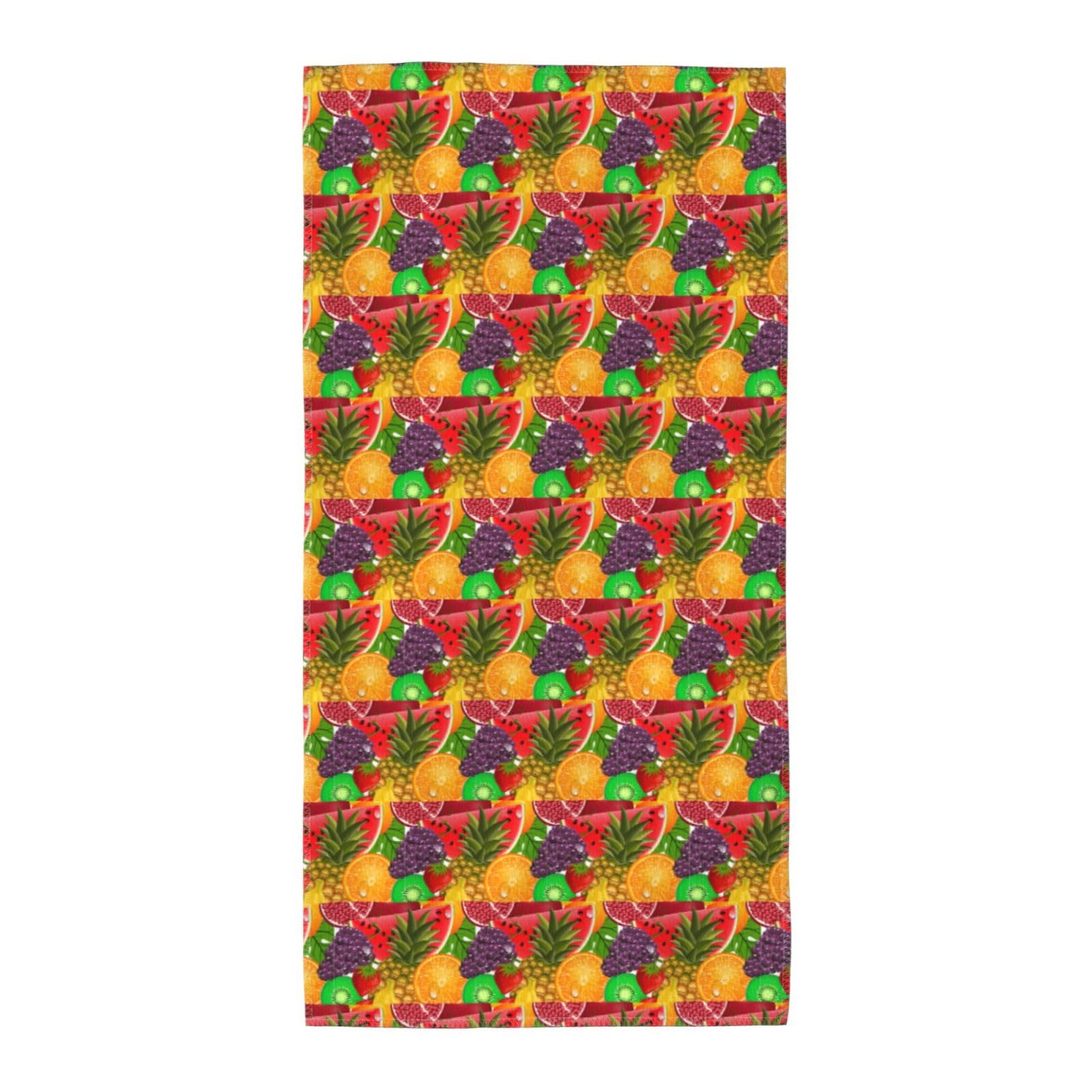DIEzig Fresh Fruits Pineapple Fashion Printed Long Bath Towel For Pool Side Seaside Holiday