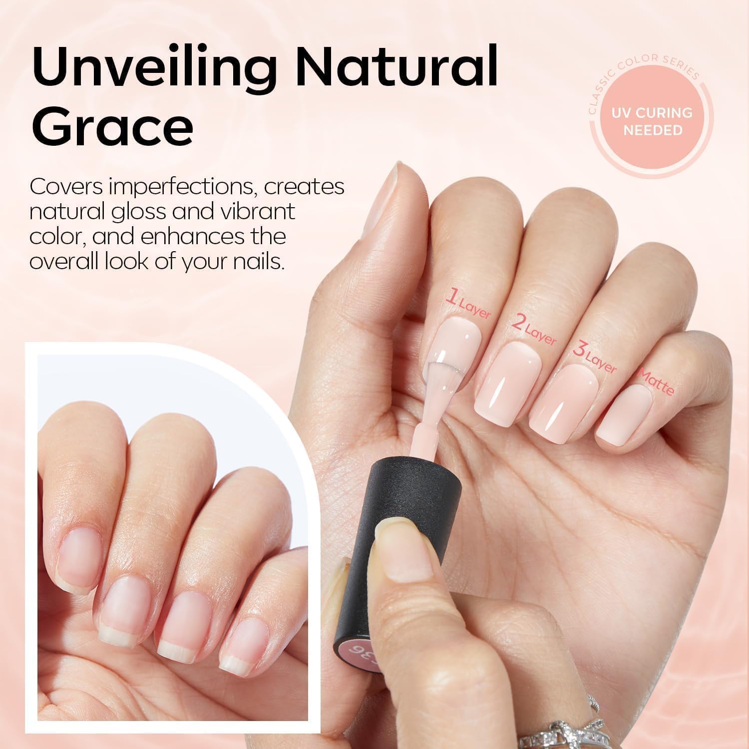 modelones French Tip Gel Nail Polish Set 2 Pcs 15ml Milk White and Nude Pink French Manicure Kit Jelly Nude Soak Off UV Natural Base Color Gel Polish Nail Art Home DIY Gift for Women: 2pcs Clear Gold 3D Ge 0.25 Fl Oz (Pack of 2)