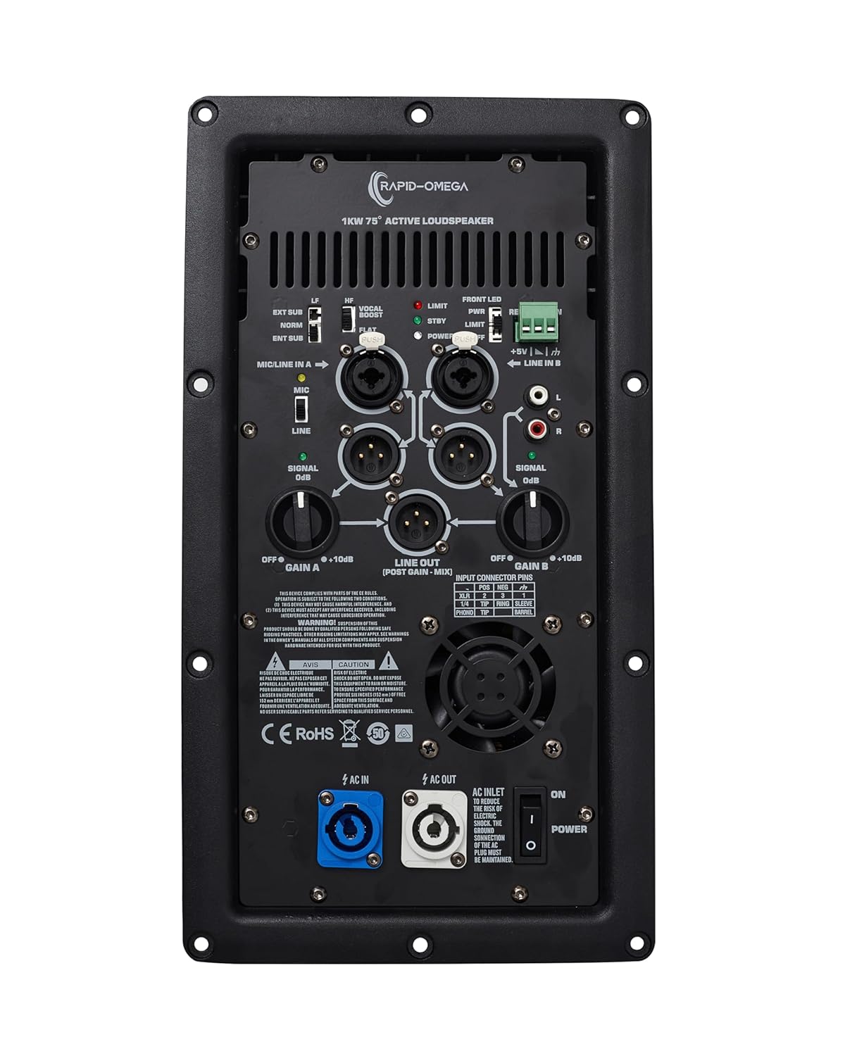 Replacement Amplifier K Series Module for QSC K8,K10,K12 Powered Speaker - Manufatured by RAPID OMEGA