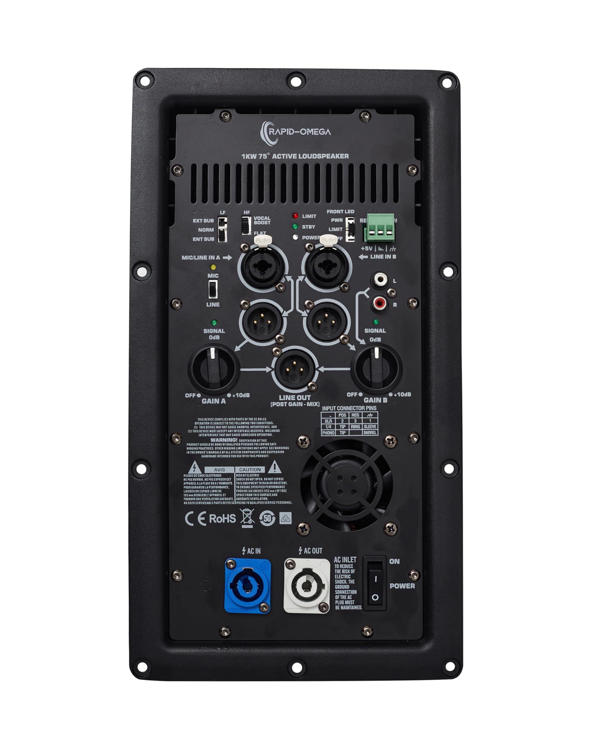 Replacement Amplifier K Series Module for QSC K8,K10,K12 Powered Speaker - Manufatured by RAPID OMEGA