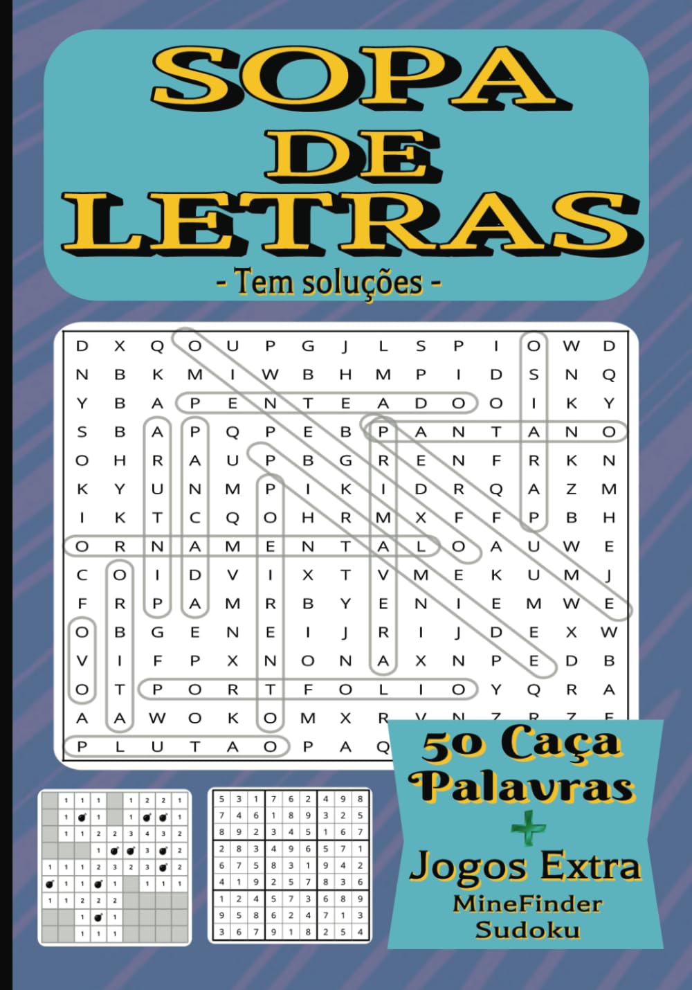 Sopa De Letras para adultos em Português: Livro de actividades | Exercicios De Memoria | Portuguese Word Search