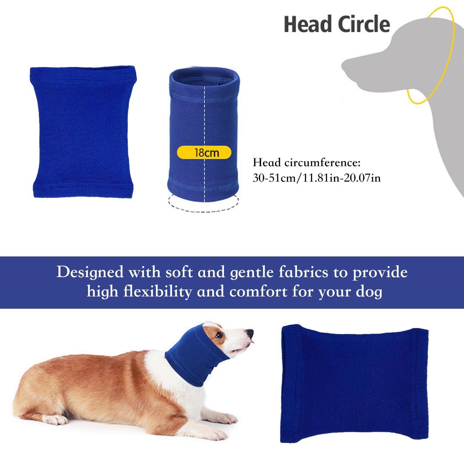 VEHYEGOI 2 Pieces Dog Soothing Hoods, Dog Ear Protectors, Dog Earmuffs Noise Protection, Dog Collar Ear Protectors - Image 2