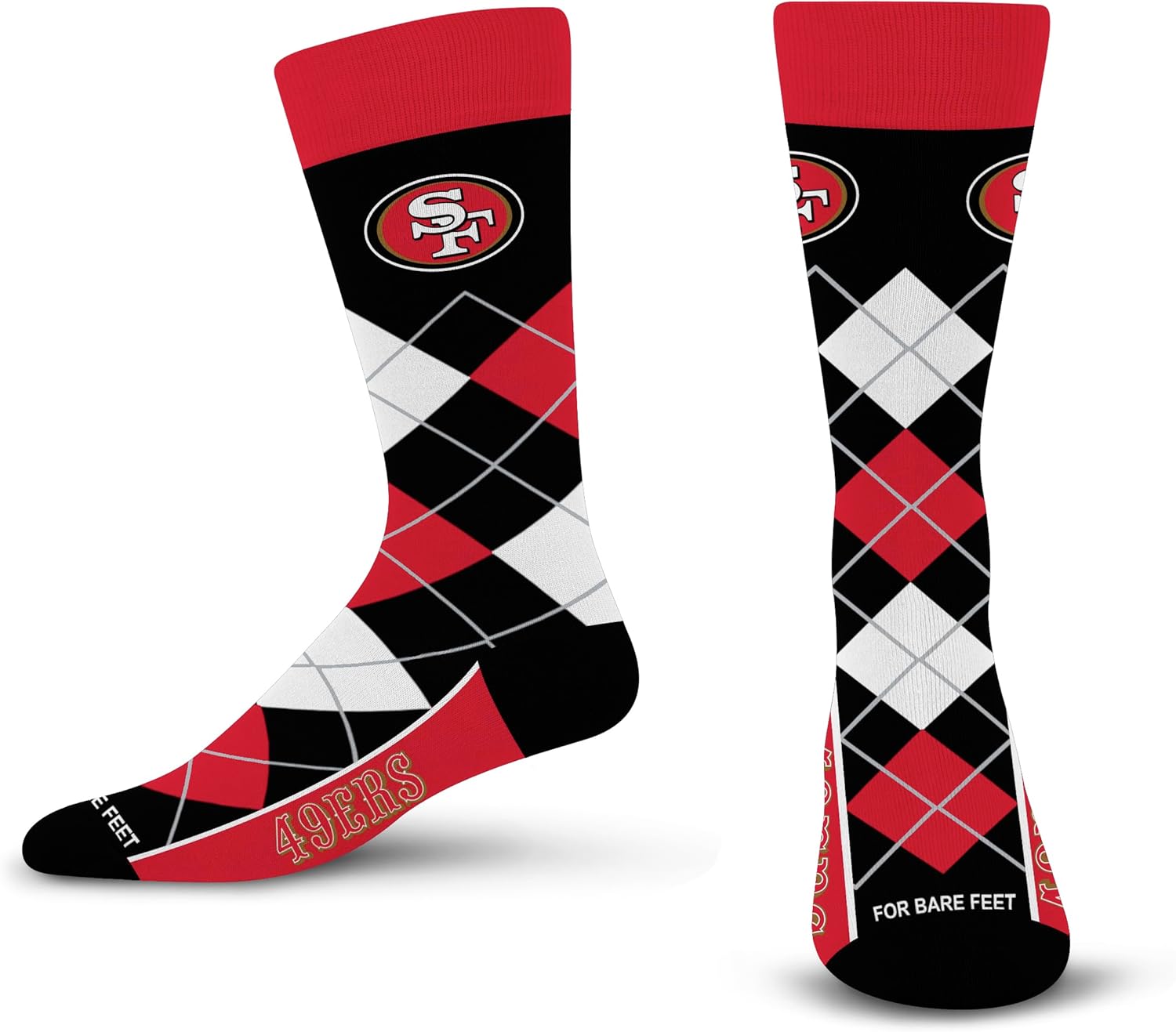 For Bare Feet NFL Unisex Argyle Remix Dress Sock