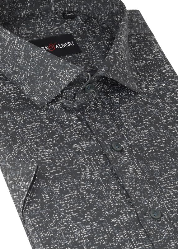 Image of MARK & ALBERT Mens Half Sleeves Printed Shirt