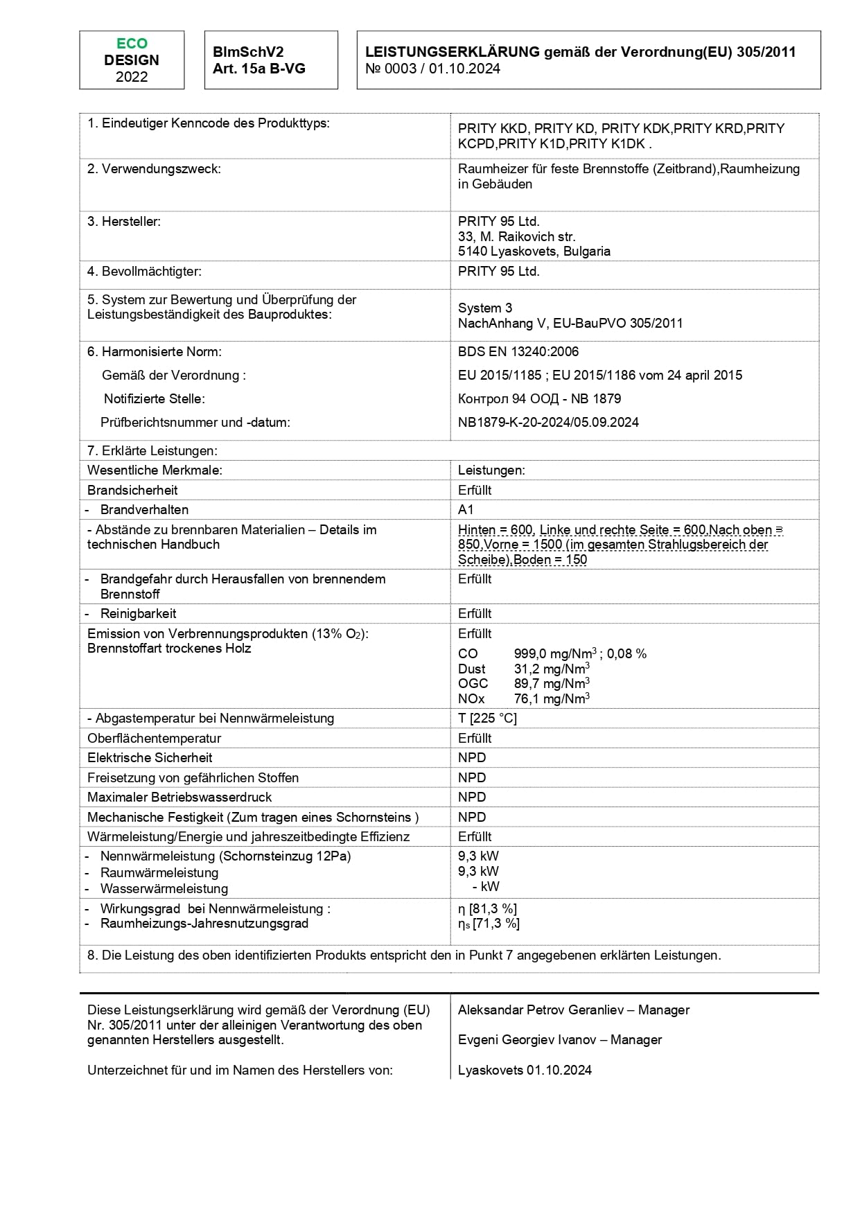 Stufa a legna con piano in ghisa Prity KCPD, 9,3 kW