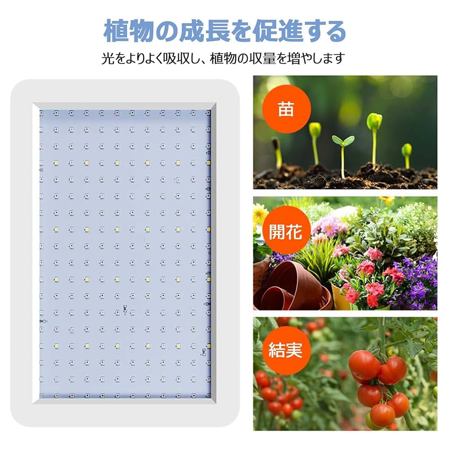 Amazon.co.jp: 1000W相当 植物育成用LEDライト 180°広角ライト