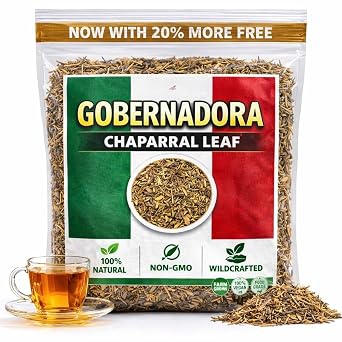 5oz Gobernadora Herbal Tea Chaparral Leaf Natural Larrea tridentata Premium Loose Leaf Botanical Infusion 100% Natural, Vegan, Caffeine-Free IMPORTED FROM MEXICO