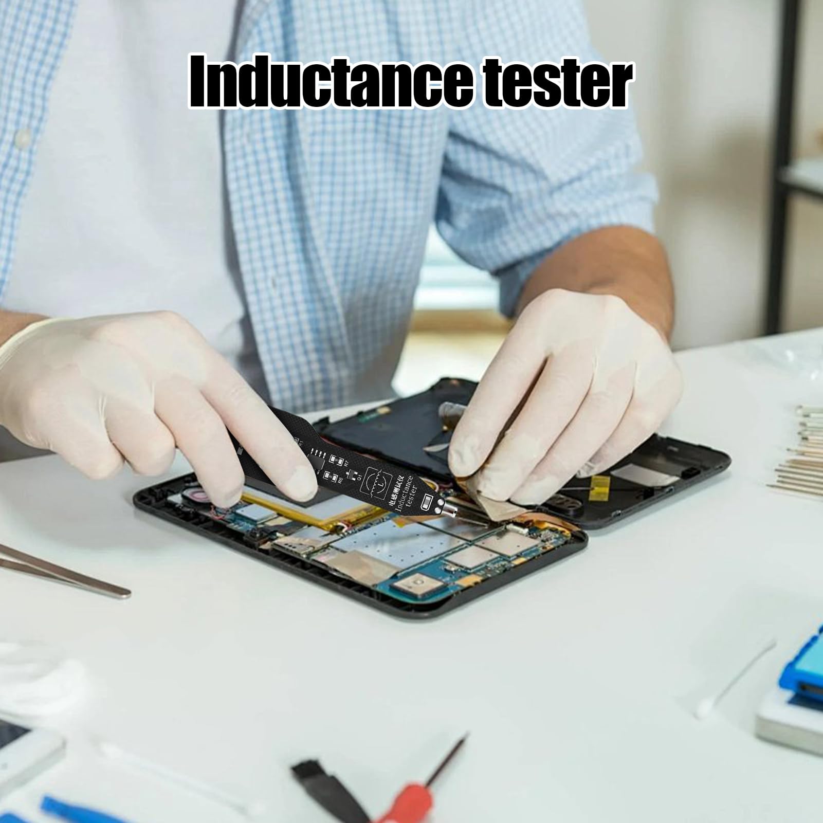 Tester per circuiti stampati, strumento di rilevamento induttanza, 3,39x0,87 pollici con sensore elettromagnetico professionale accurato, induzione per manutenzione, riparazione telep