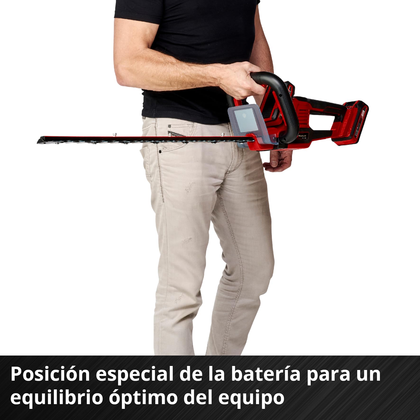 Einhell Recortasetos con batería GE-CH 36/61 Li-Solo Power X-Change (36V, Engranaje metálico, Longitud de Espada 67 cm, Distancia Entre Dientes 26 mm, Incl. carcaj, sin batería ni Cargador)