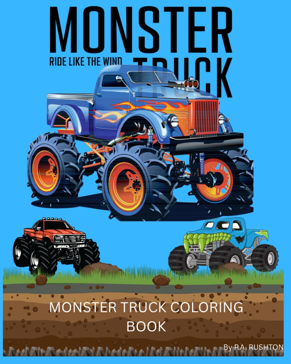 MONSTER TRUCKS: Coloring book of trucks