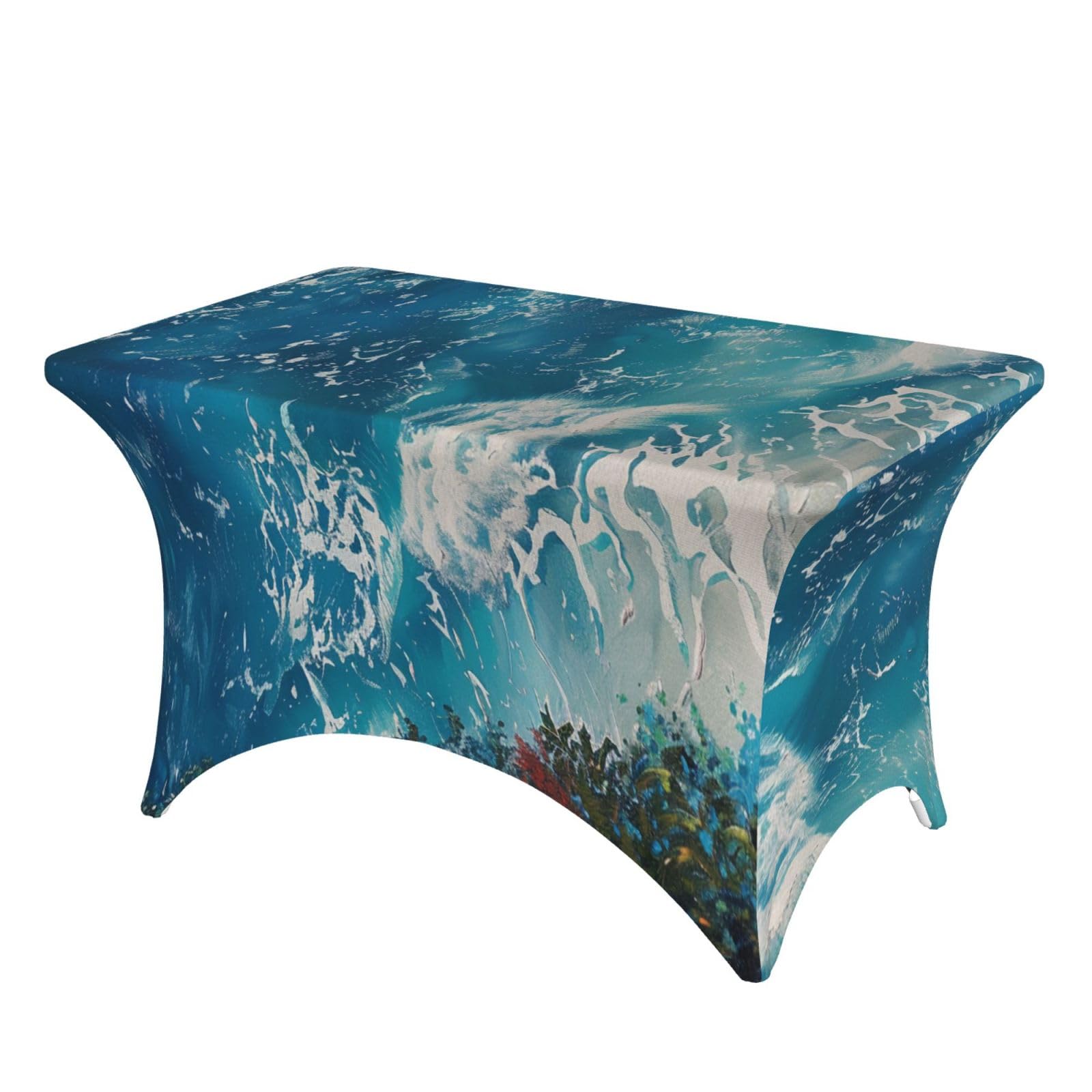Nappe mer tropicale lavable 1,2m pour table de mariage et cuisine