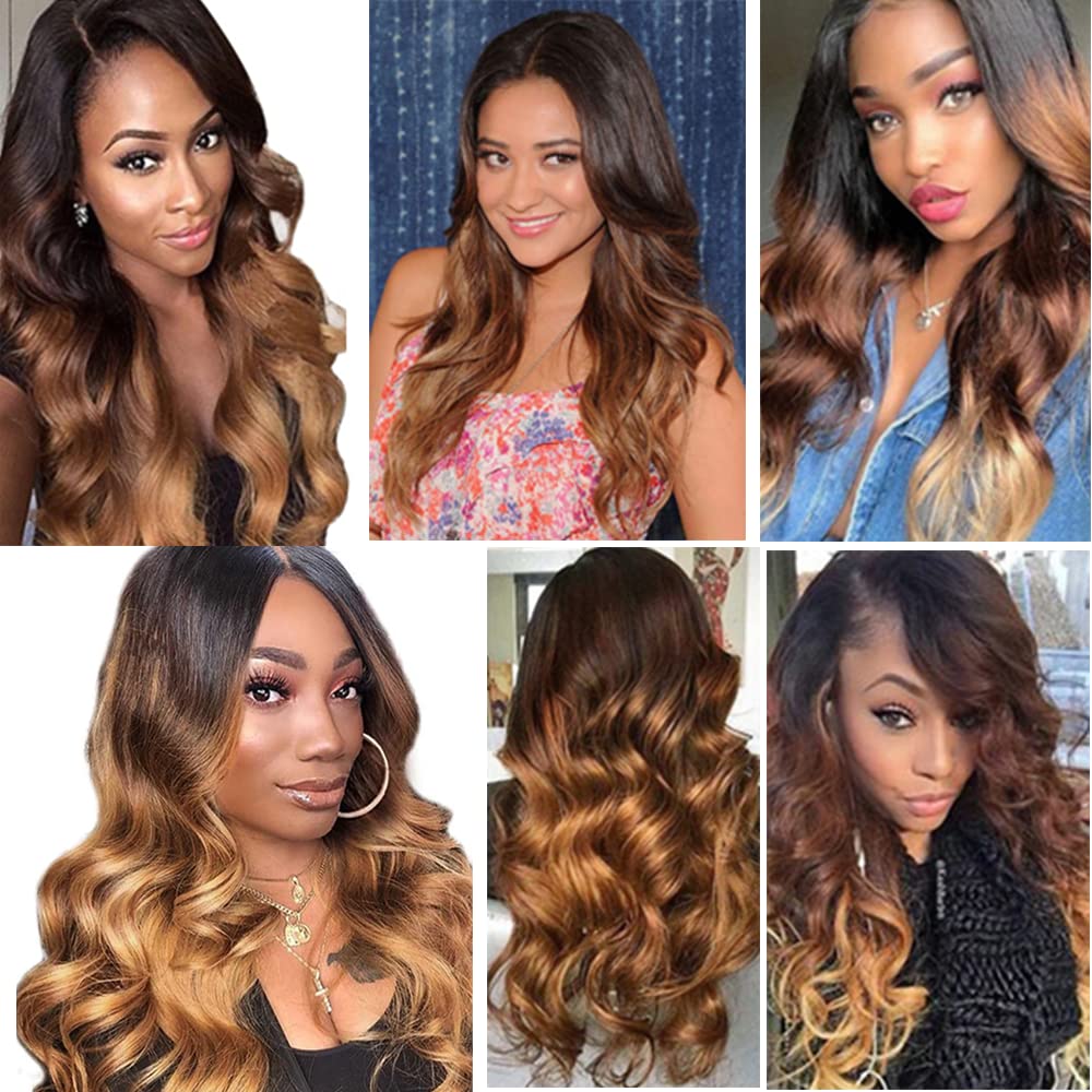 Amazon.com : Ombre Body Wave Bundles Human Hair 30 32 34  display picture 1