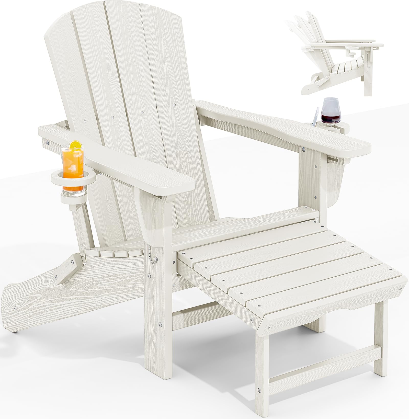 Amazon.com: KINGYES Folding Adjustable Adirondack Chair with