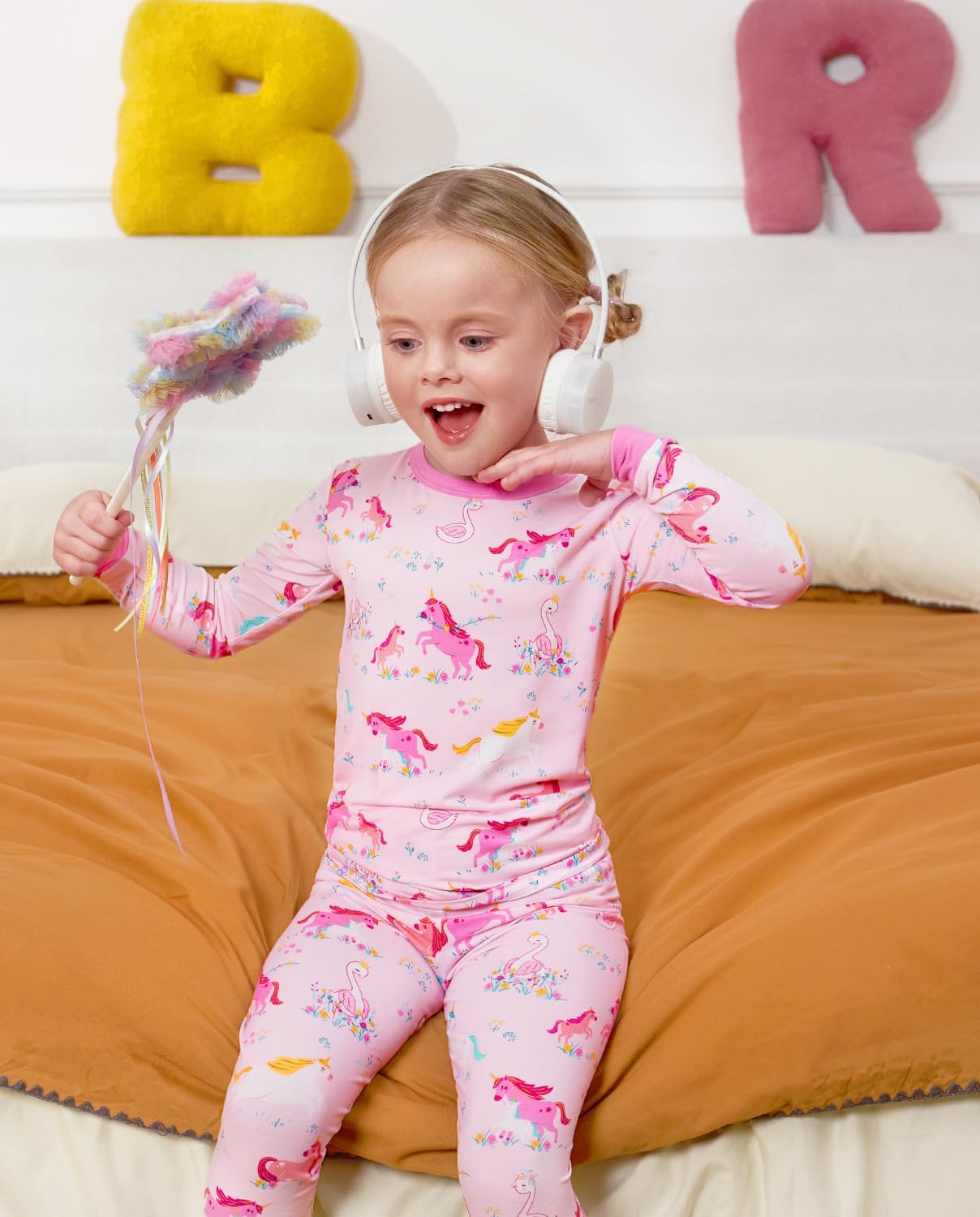 Bamboo Viscose Toddler Girls Kids Pajama Sets 12M-8Y Snug fit Long-Sleeve Softness Sleepwear Pjs 2pcs Jammies - Image 7