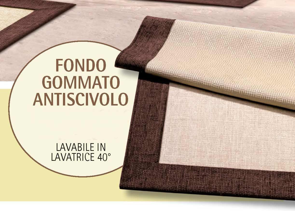 Casatessile Intreccio Tappeto scendiletto Jacquard ciniglia Varie Misure - Beige, 110x160 cm.