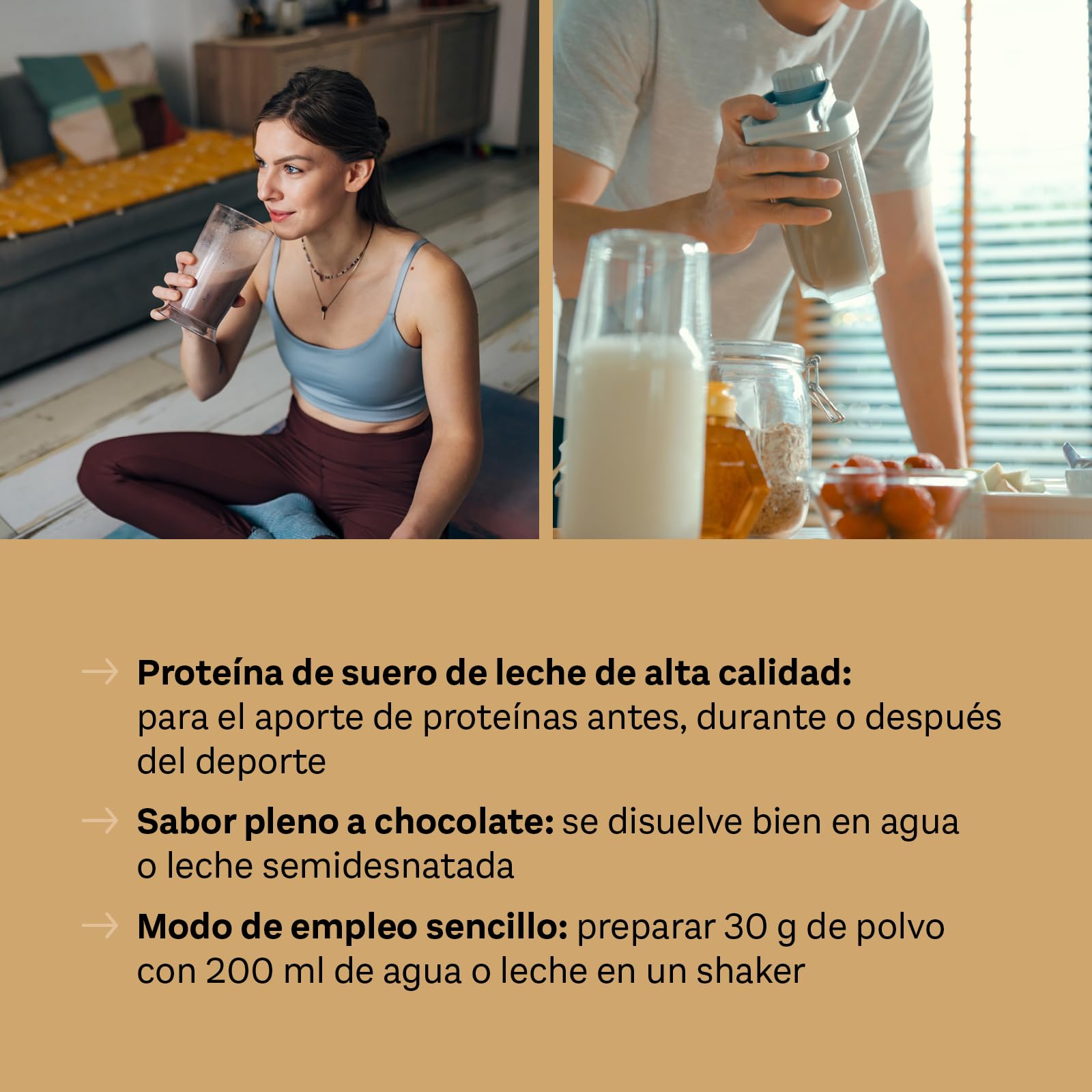 Doppelherz Whey Protein Chocolate – Proteína de suero en polvo, alto contenido en proteínas, 1000 g