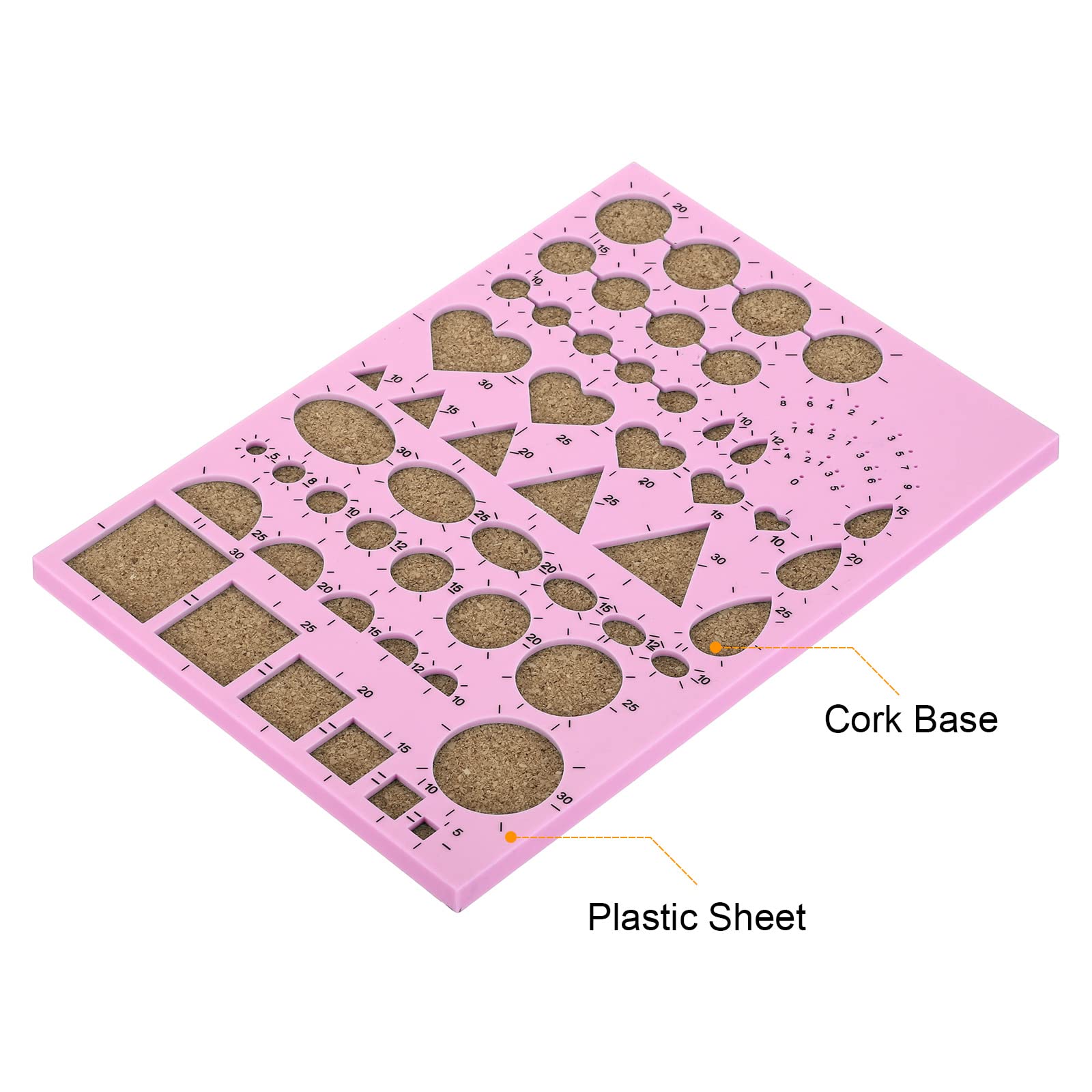 PATIKIL Paper Quilling Template Board 8x6 Inch, Mould Crimper Tool for Paper Strips DIY Art Crafts Pink, 21x15cm - Image 4