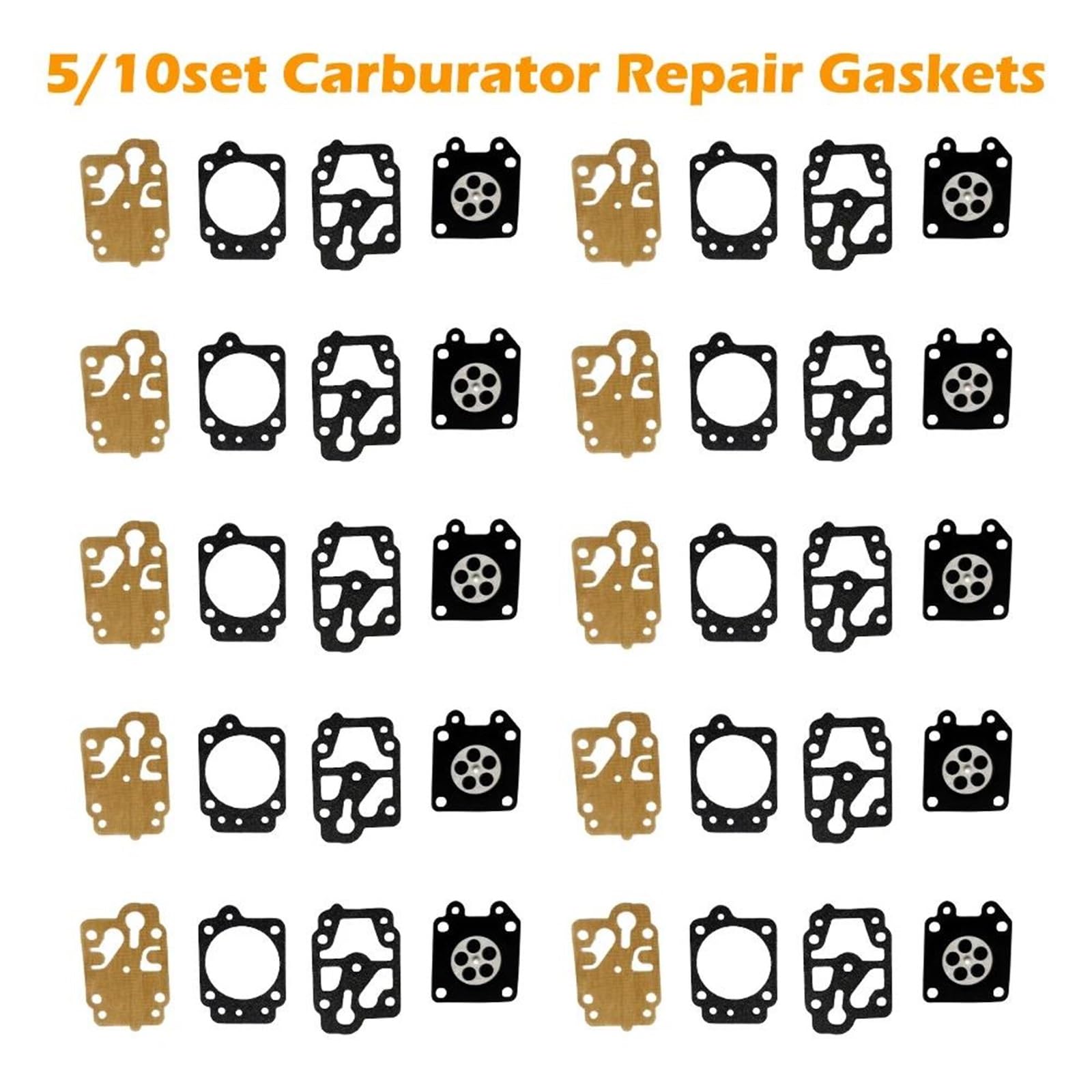 Kit De Réparation De Carburateur pour Débroussailleuse W&albro (5/10 Pièces) : Joints, Membranes, Carburateur pour Débroussailleuse 36f, 40-5, 139f, GX35