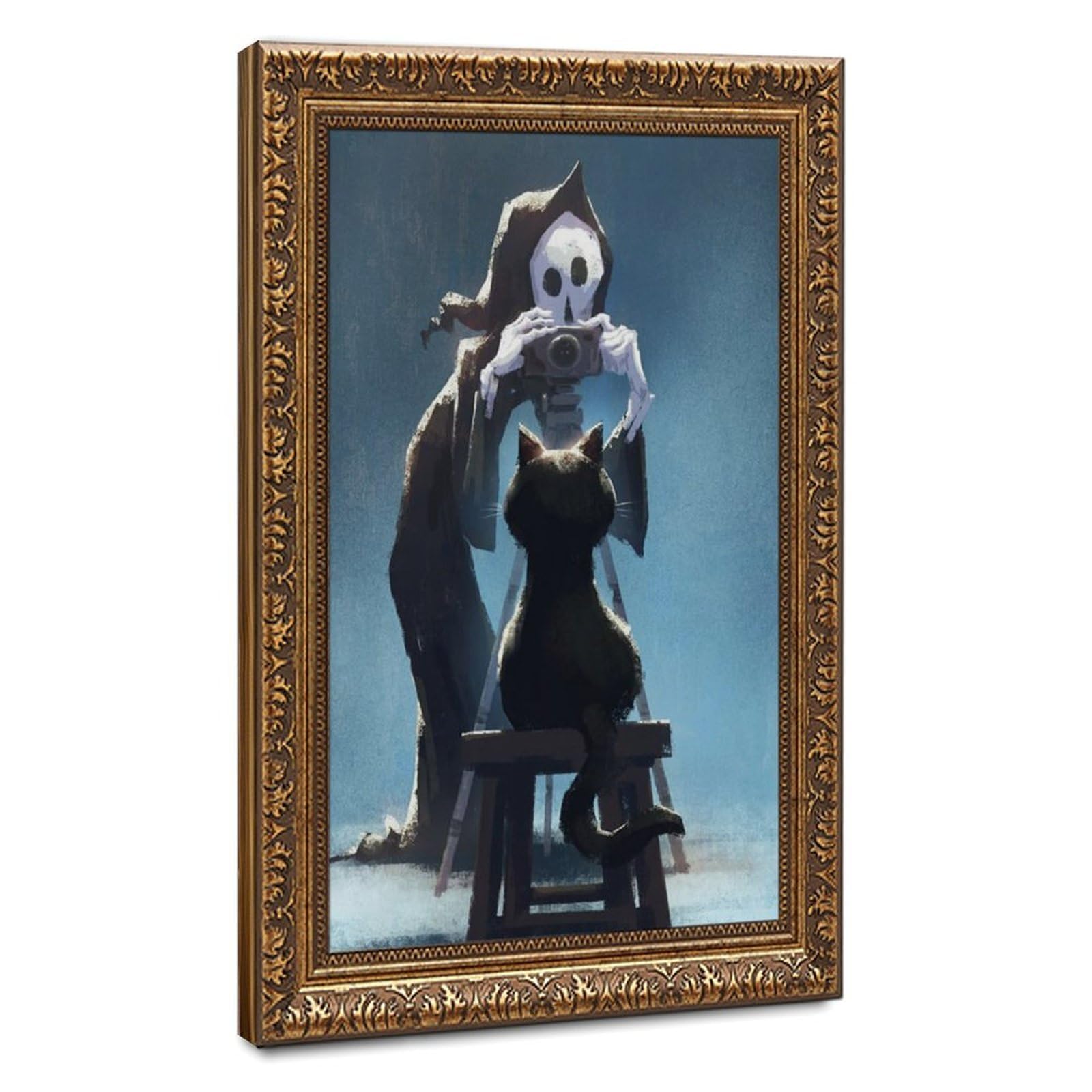 Bareronor Ghosts And Cats Funny (6) Canvas Poster Bedroom Decor Landscape Office Room Decor Gift 24" L X 36" W