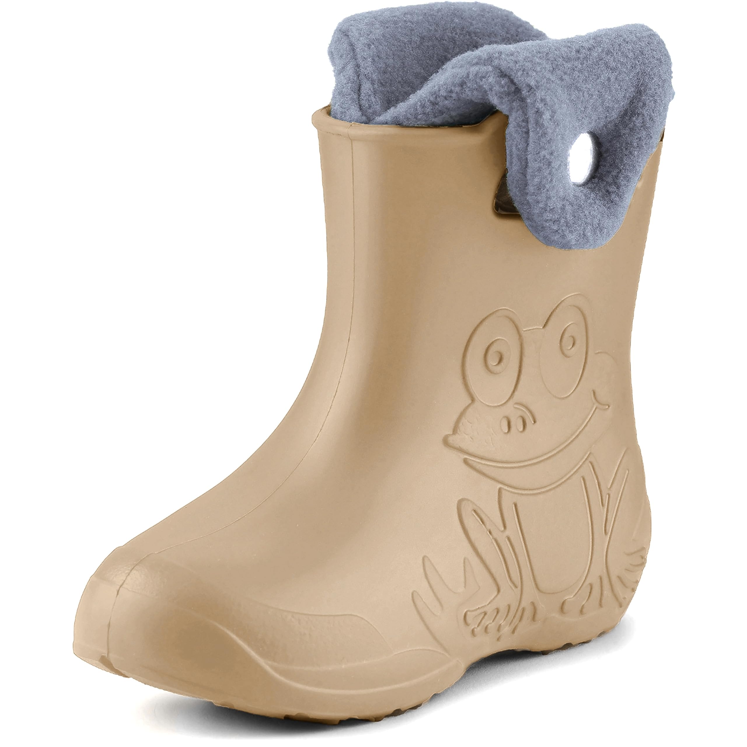 Ladeheid EVA Kinder Jungen Mädchen Gummistiefel Regenschuhe gefüttert Regenstiefel Gummischuhe LA-CA-04 Kamel, 30/31 EU