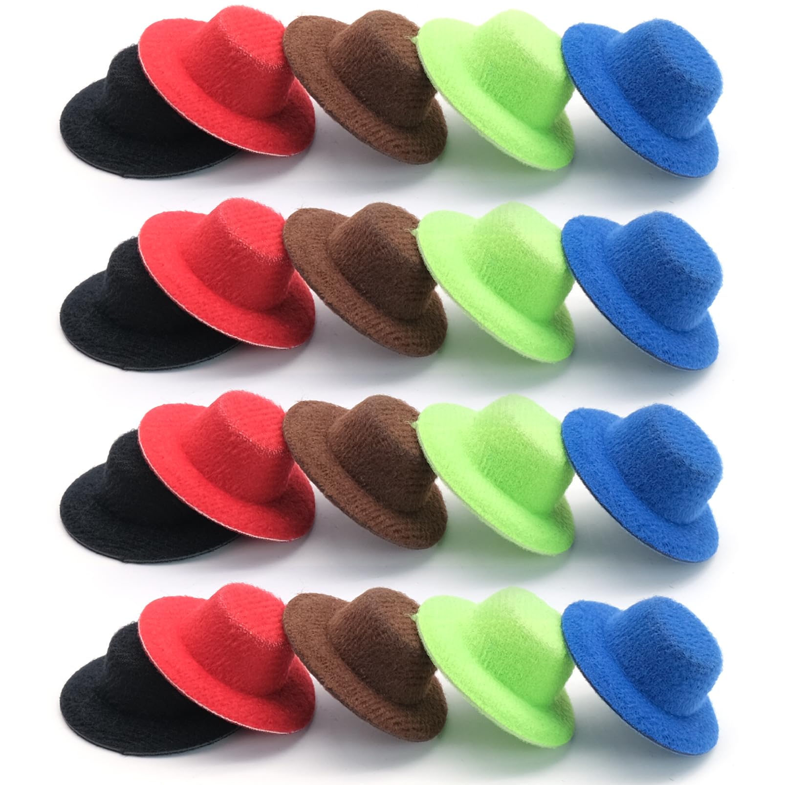 12 Mini-Zylinderhüte Aus Filz – 5,8 Cm, 12 Farben | DIY Bastelset Für Puppen & Deko | Wiederverwendbar