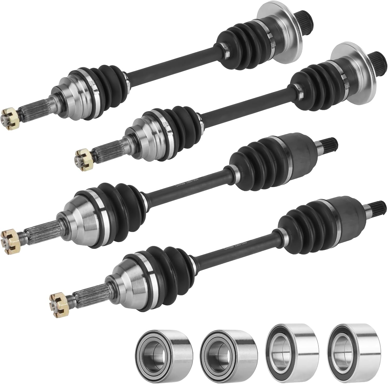 Front Rear Left Right CV Axle Half Shafts Full Set for Suzuki KingQuad 450 500 750 2007 2008 2009 2010 2011 2012 2013 2014 2015 2016 2017 2018 ATV Axles