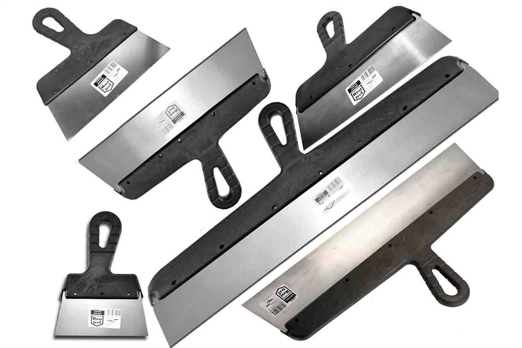 Stainless Steel Filling Knife, Drywall Plastering Spatula Taping Knife DIY Tools, Set 6PCS,