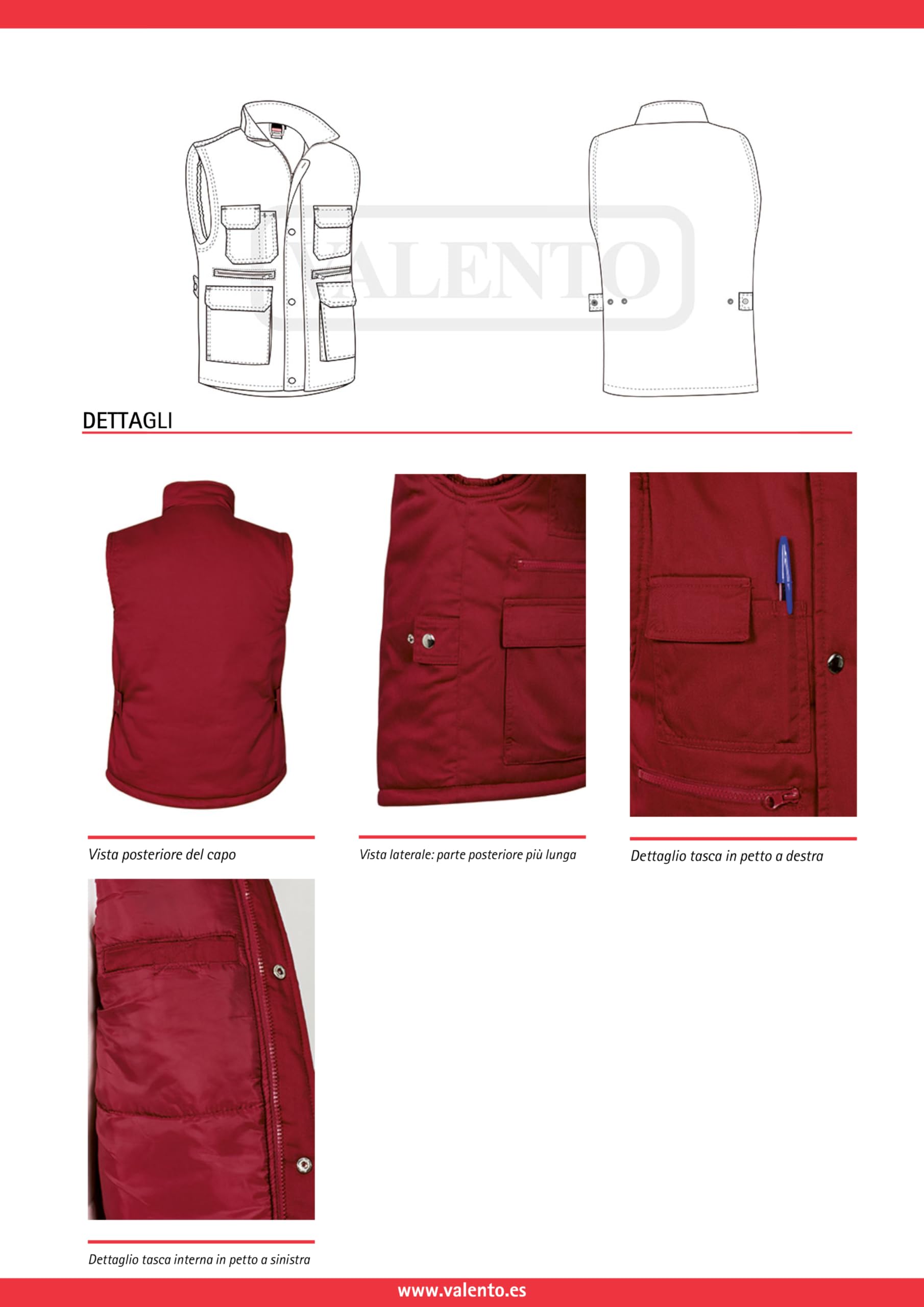 Ristohouse Gilet Imbottito da Lavoro Multitasche con Ricamo Personalizzato