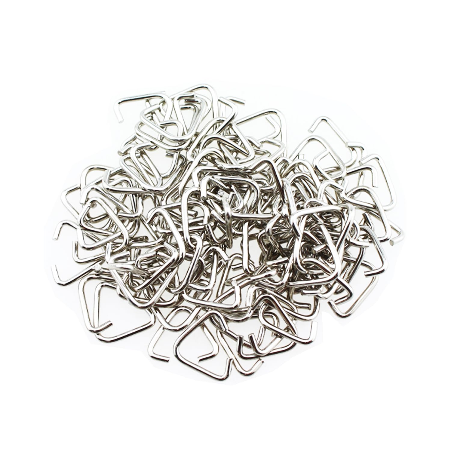 SQXBK 100PCS 1.4x15MM DIY Jewellery Key Accessory Cylindrical Insert Triangular Open Jump Ring Silver Open Triangle Clasp for Bead or Pendant Fixing