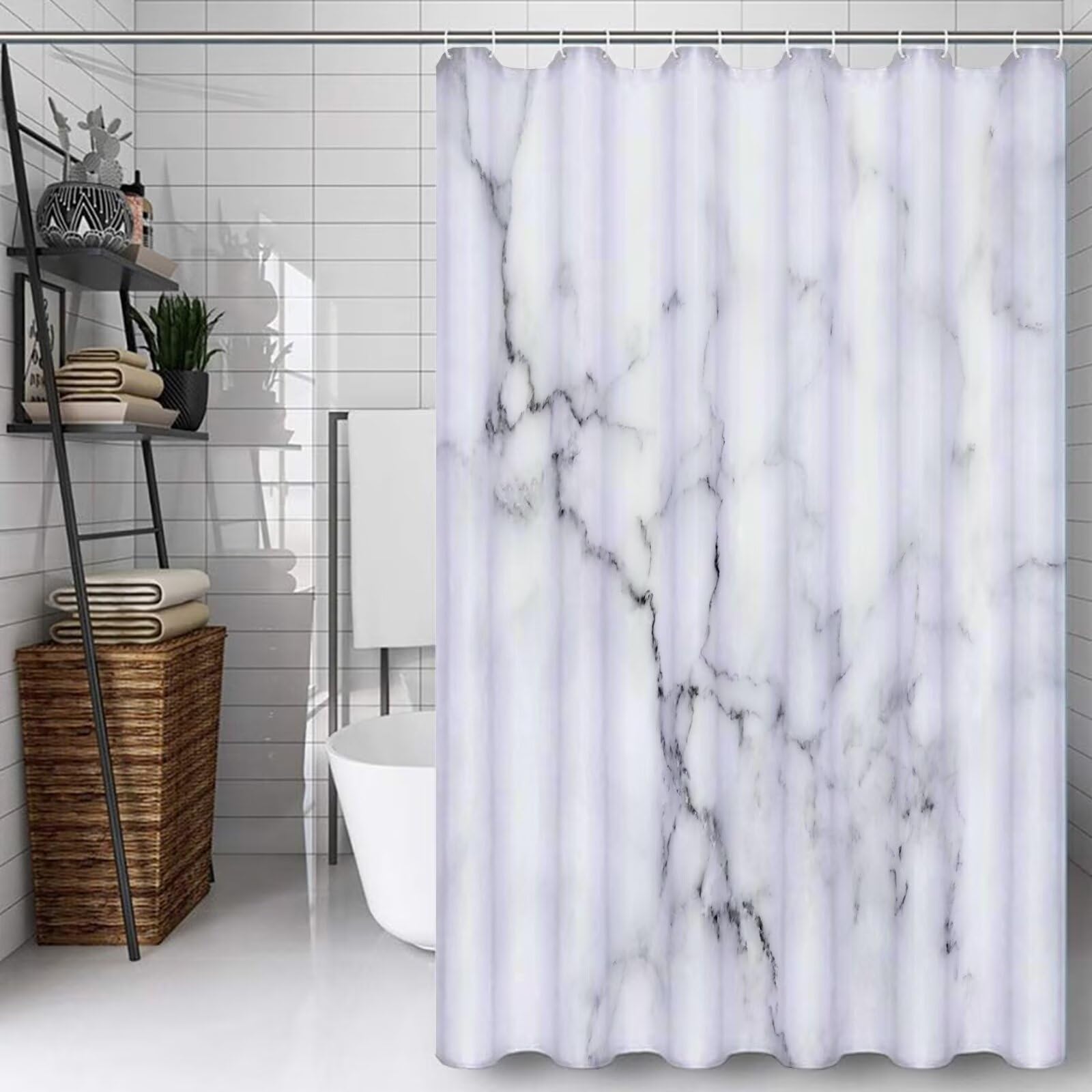 Rideau douche tissu pour une salle de bain moderne et relaxante à la maison