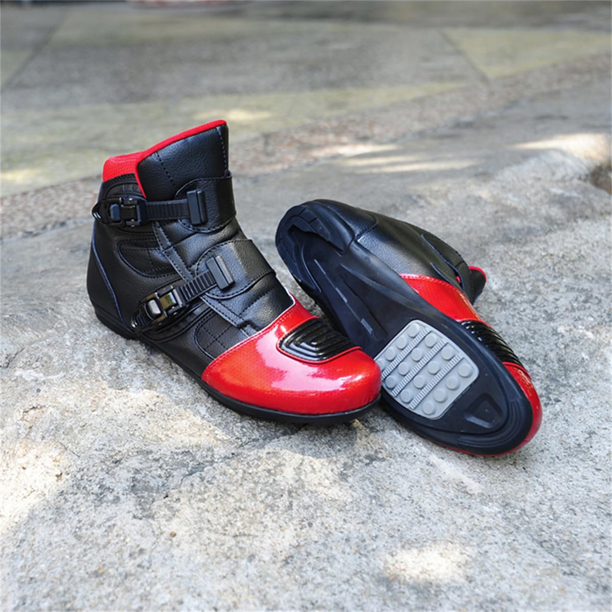 Scarpe da Moto per Uomo e Donna Stivali Traspiranti Anti-Scivolo Protezione alla Caviglia Calzature da Motocicletta