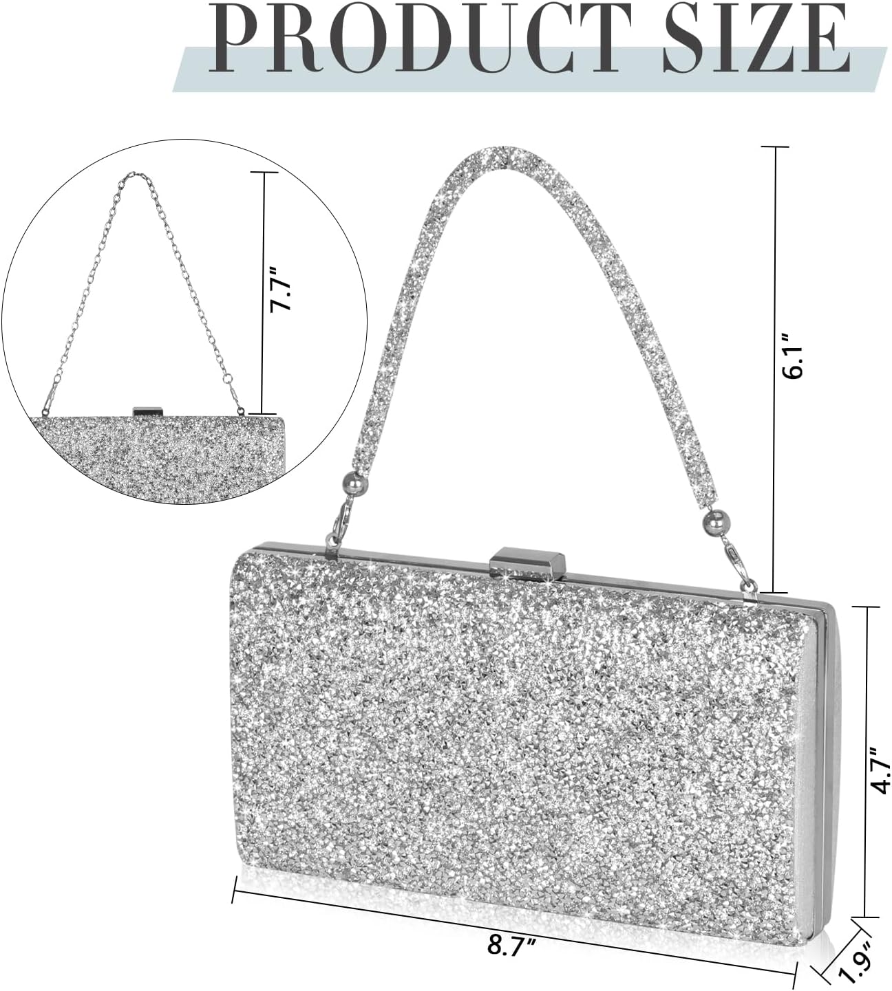 Covelin Women's Handbag Envelope Rhinestone Evening Clutch Bag Hot - Image 5