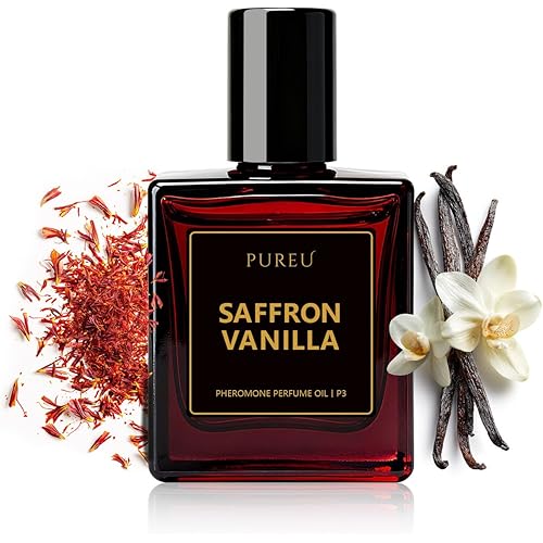 PUREU Pheromones Perfumes for Women, Saffron Vanilla Perfume Long Lasting Pheromone Perfume 0.34FL OZ/10ML Roll On Travel Size Essential Oil Fragrance Eau De Parfum, Made in USA