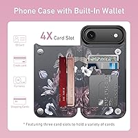 Vista 72 de LETO para iPhone 15 Pro Funda tipo cartera - Tapa tipo folio con patada - Diseños de moda - Tarjetero - Funda protectora para mujeres y niñas - 6.1