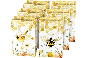 16 Pack Bee Favor Bags - Bumble Bee Party Gift Bags for...