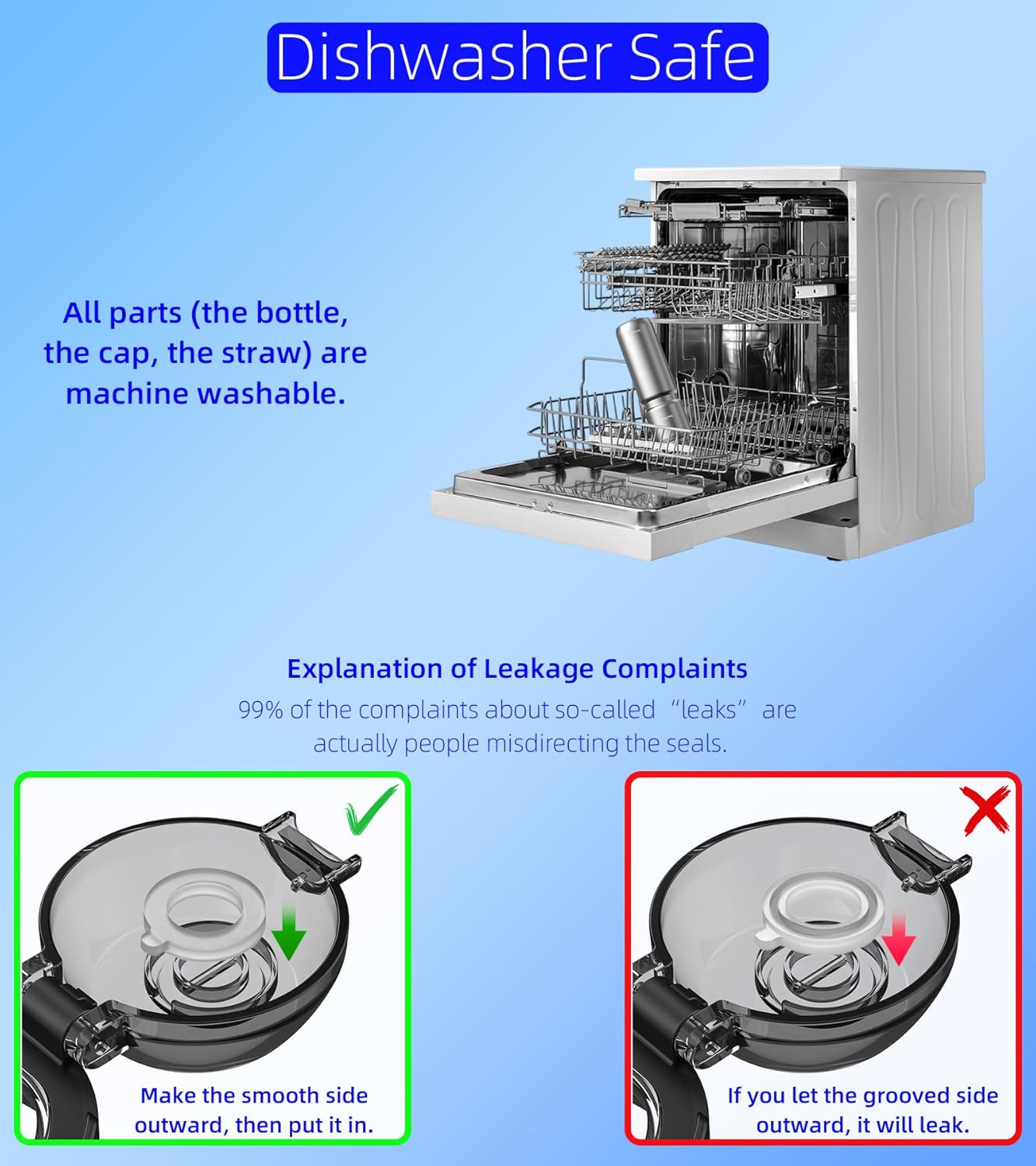 24oz/700ml Insulated Bike Water Bottle, Surgical Steel: No Plastic Taste, Stronger Grip for MTB & Gravel, Chug/Sip 2-in-1, Dirt Cap/Anti-Scratch (Glossy Steel) - Image 7