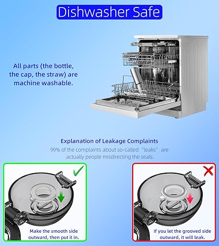 Miniatura 7 de Botella de agua aislada para bicicleta de 24 onzas, acero quirúrgico sin sabor a plástico, agarre más fuerte para MTB y grava, ChugSip 2 en 1, tapa