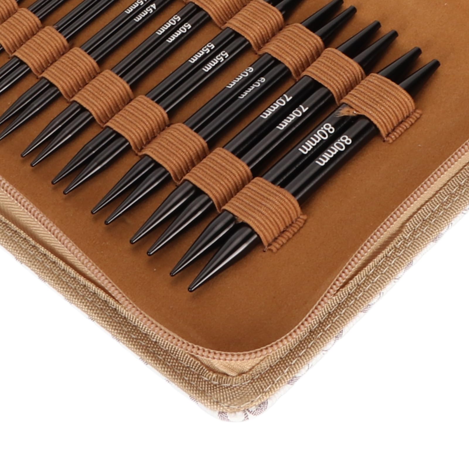 Juego de Agujas Circulares para Tejer, Juego de Agujas Circulares Ergonómicas Intercambiables de 3 a 8 Mm con Bolsa de Almacenamiento para Manualidades, Regalos para mamá, Abuela