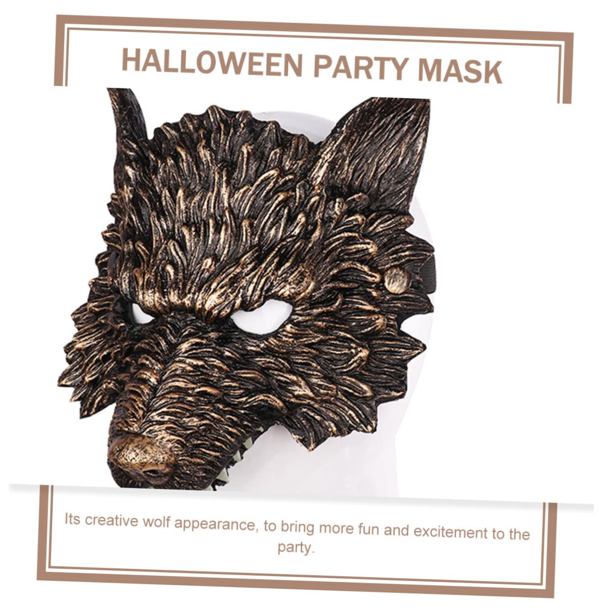 Vaguelly 5pièces Masque De Loup Réaliste Pour Halloween Et Cosplay Accessoire De Fête Déguisement Animaux Pour Carnaval Et Mascarade