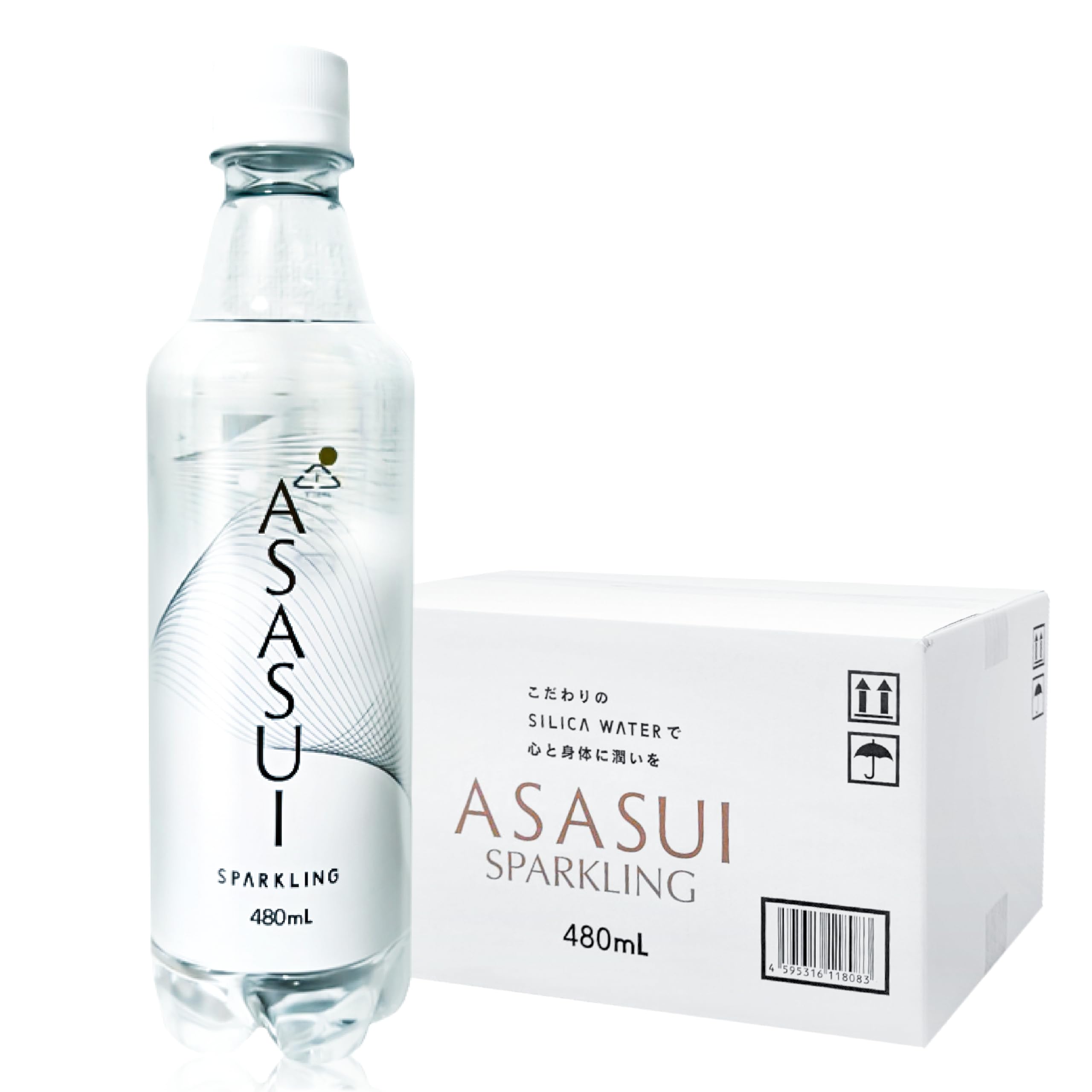 アサスイ スパークリング(炭酸水) シリカ水 480ml 24本 無添加 国産…