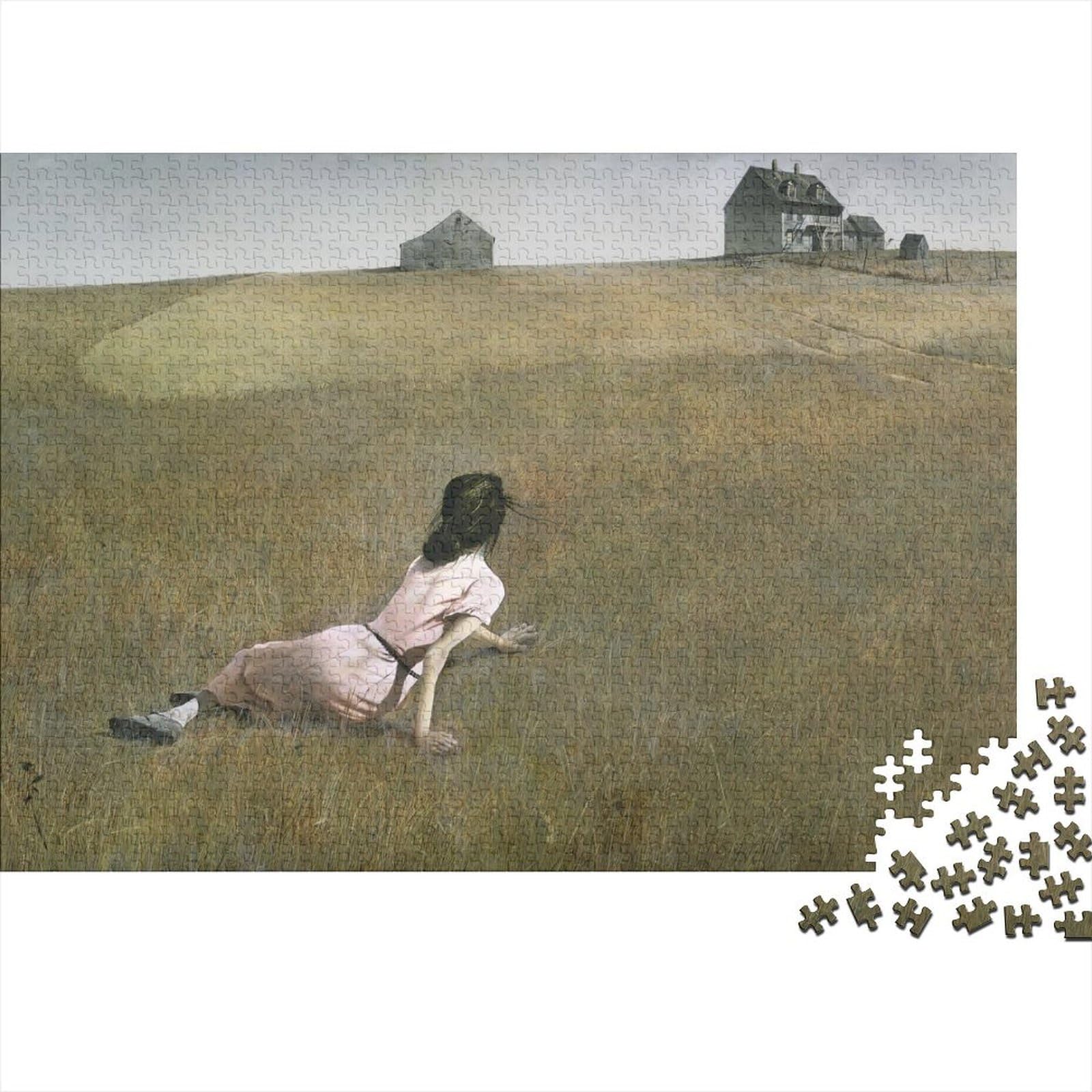 Andrew Wyeth Museum 1000 Piece Adult Puzzles World-famous Paintings Jigsaw Wooden Puzzle, Christina's World Puzzles Game Toys, Family Puzzle Gift 1000Pcs — image 1