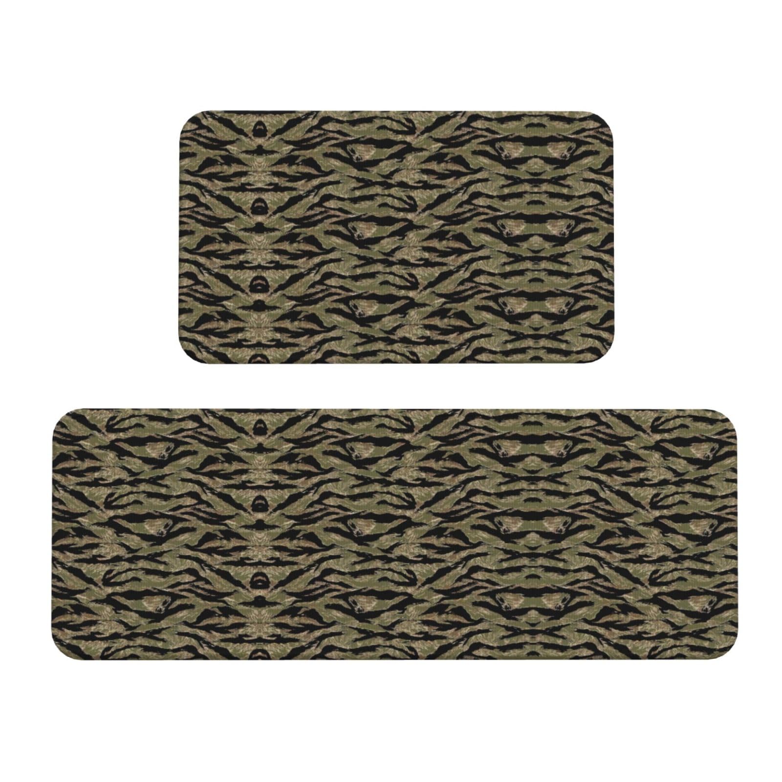 Tapis de sol cuisine à rayures lot de 2 idéal pour buanderie et bureau