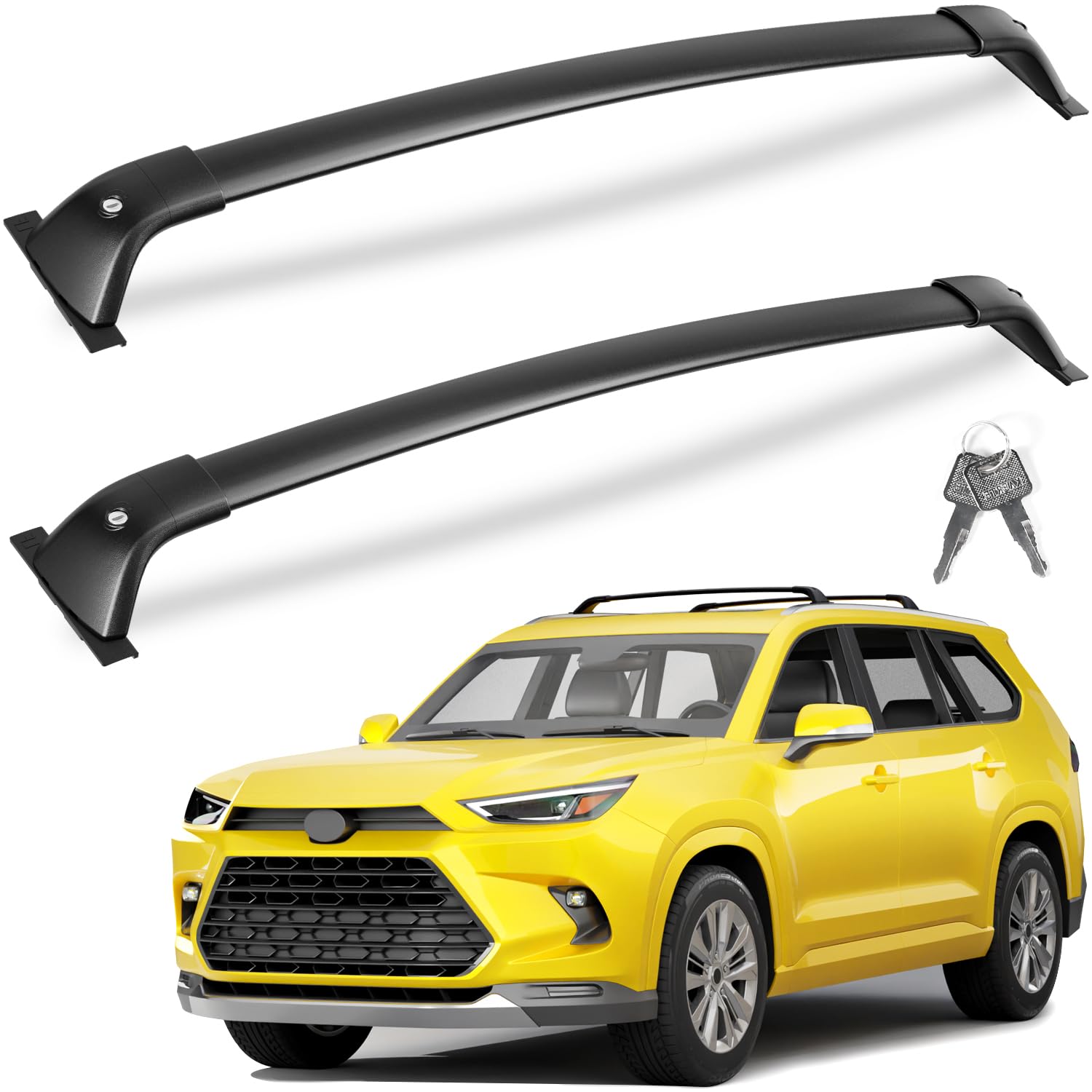 KINGGERI Roof Rack Cross Bars for Toyota Grand Highlander