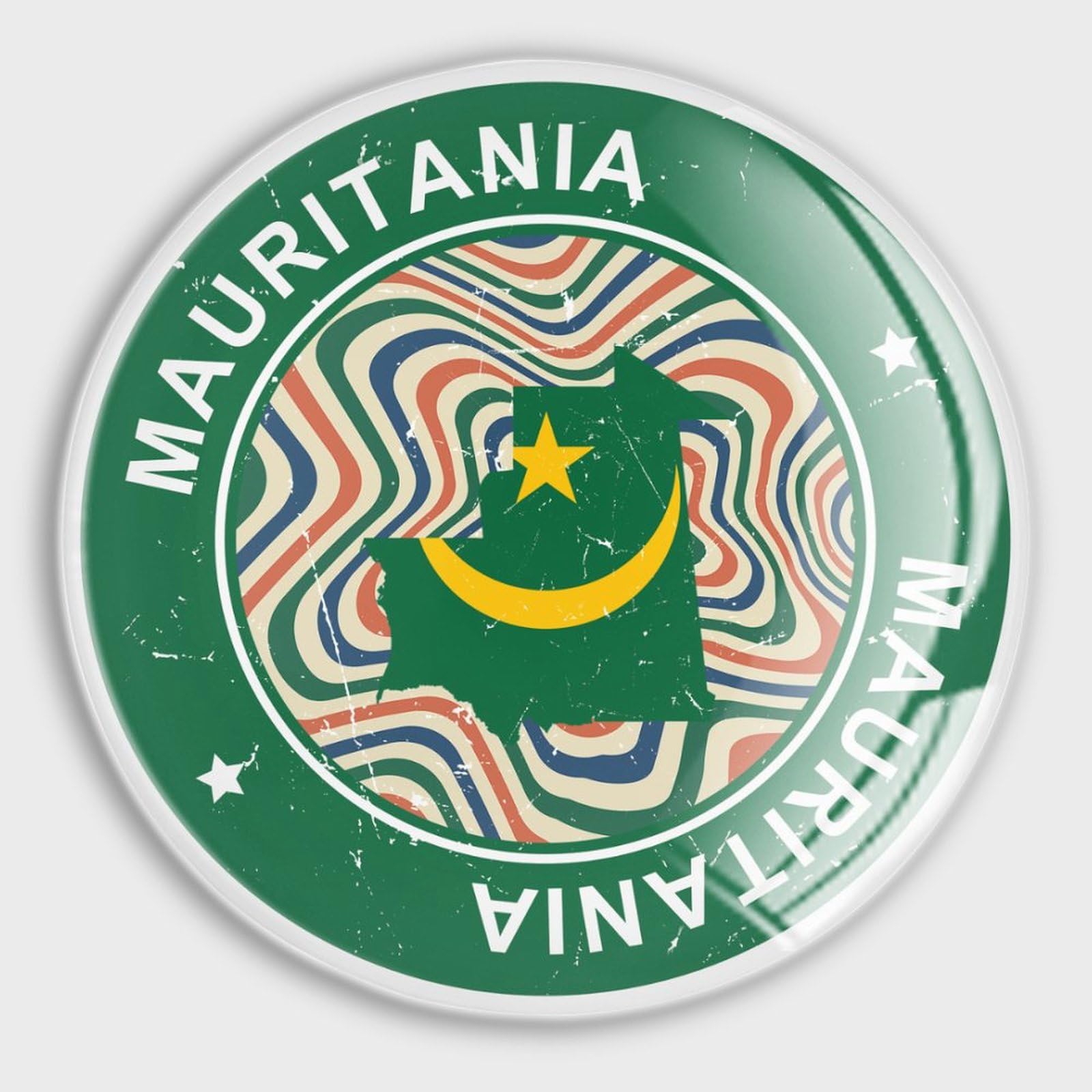 Imanes de nevera de Mauritania en cristal, recuerdo cultural para pizarras